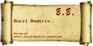 Buczi Beatrix névjegykártya