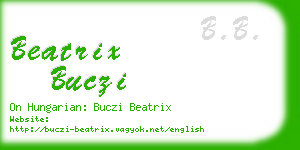 beatrix buczi business card